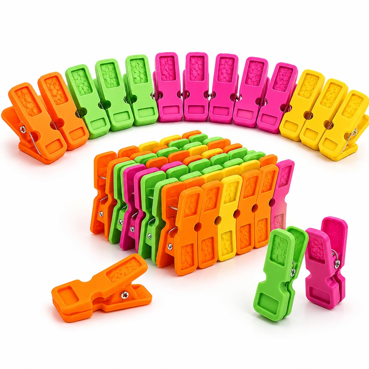 DADDY-G® Heavy Duty Cloth Clips for Drying | Extra Strong Plastic Clothes Pegs | Rust-Free, Windproof Clips for Indoor & Outdoor Use (Multicolour, 10cm)-image-49