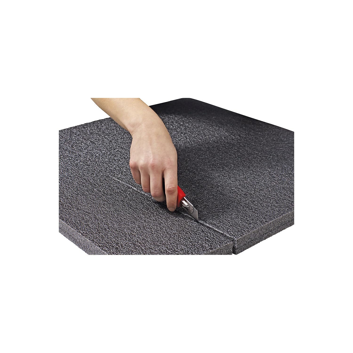 ratioform | Schaumplatte | aus PE | VE 20 Stk | LxB 600 x 600 mm | anthrazit | Materialstärke 50 mm