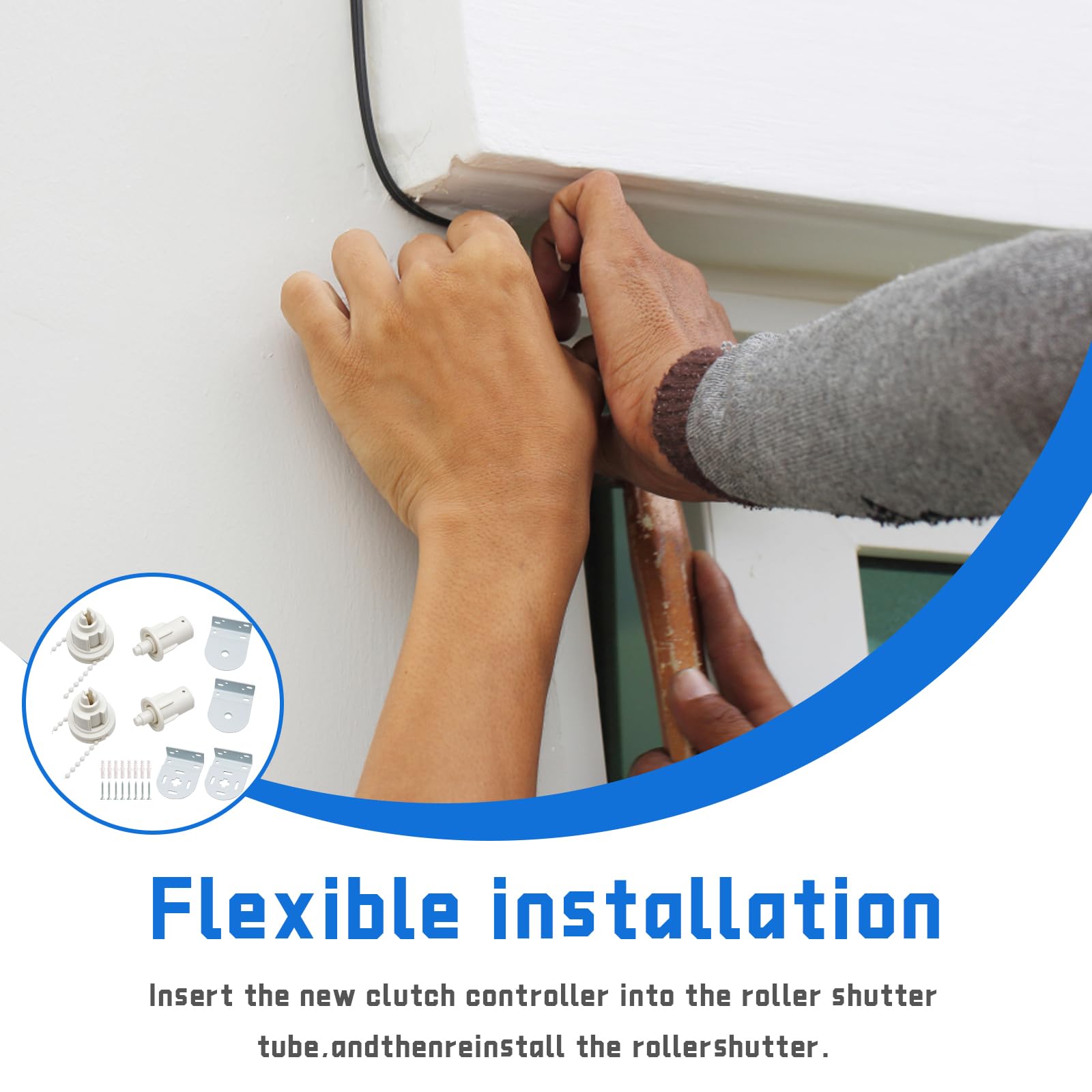 2 Sets 32mm Roller Blind Fittings Kit, Roller Blind Brackets, Roller Blind Spares, Roller Blind Chain Connectors - Image 4