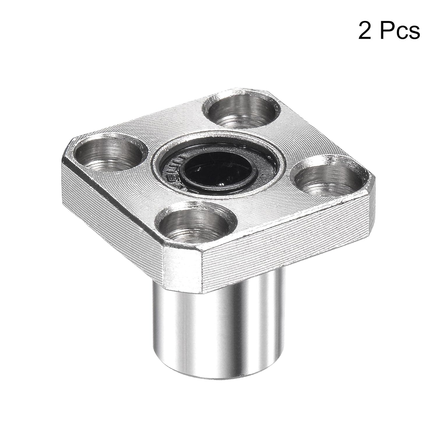 uxcell LMK6UU Linear Ball Bearings 6mm Bore 12mm OD 19mm Length Square Flange Nickel Plated for CNC Machine 3D Printers 2pcs
