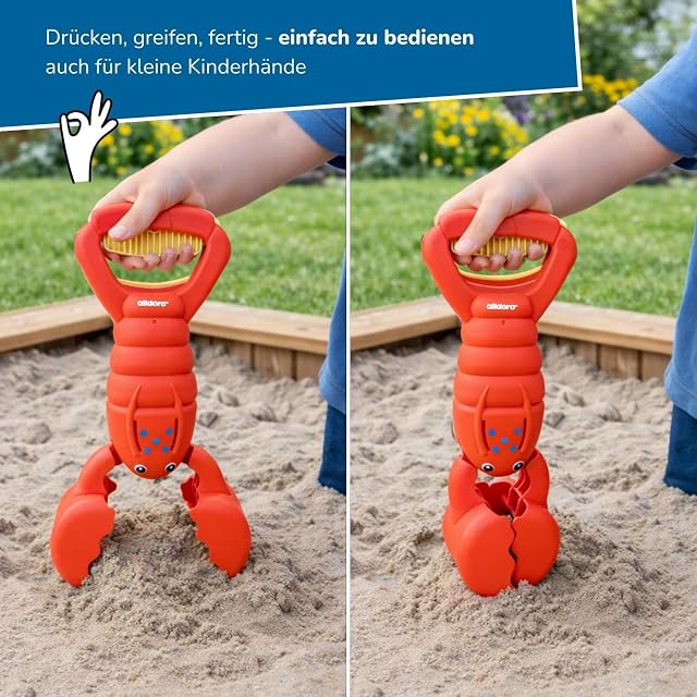 Foto 6 de 8 de alldoro 60177 - Pinza de Arena para niños, diseño de Langosta, Color Rojo, Resistente Juguete de Arena…