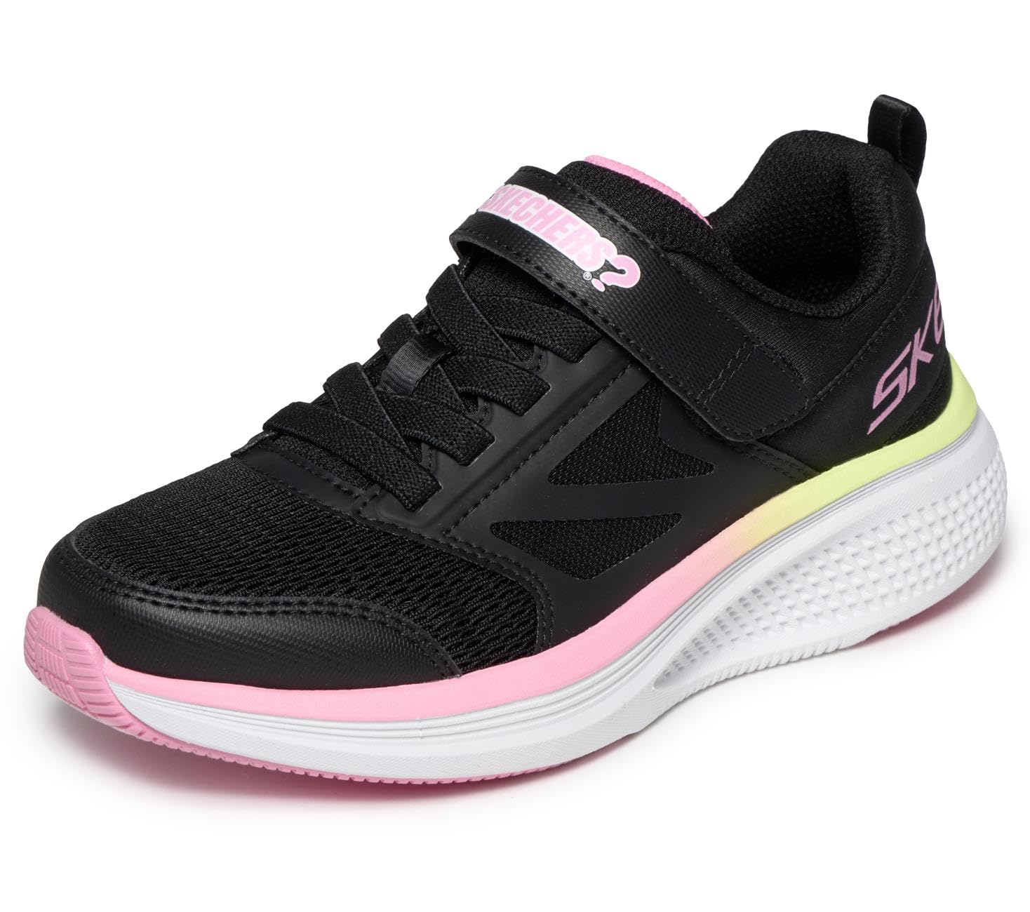 Skechers Girls Black Go Run Elevate 2.0 - Where's My ? Sneaker In Size 10 | Textile/Synthetic