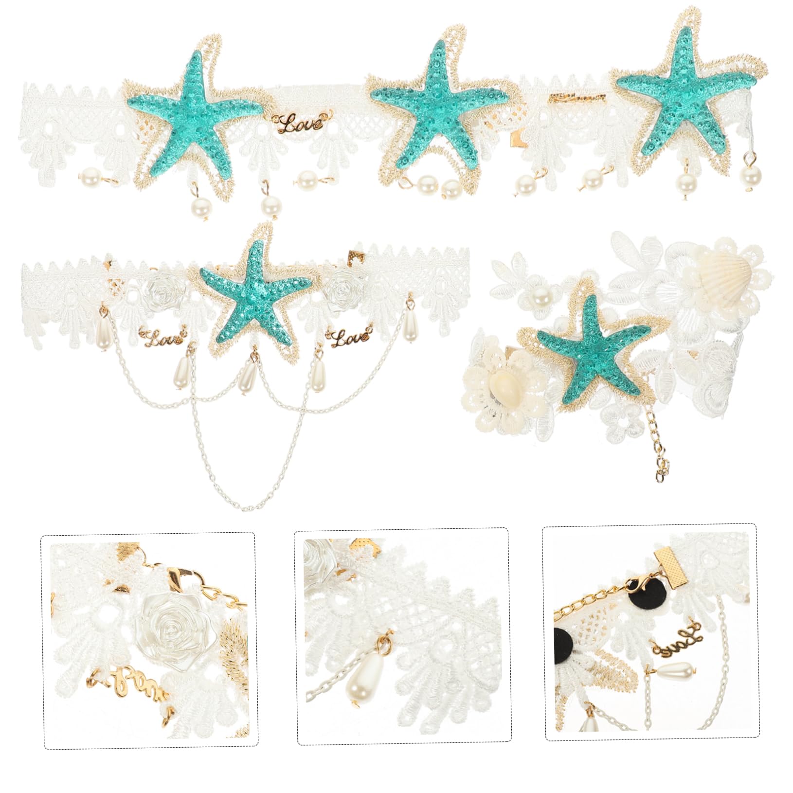 MAGICLULU Lot De 3 Bandeaux À Cheveux Uniques En Forme Détoile De Mer Pour Femme Accessoire De Fête Denterrement De Vie De Jeune Fille