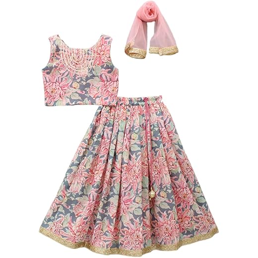 GORLYA Girls Ethnic Wear Lehenga Choli Set
