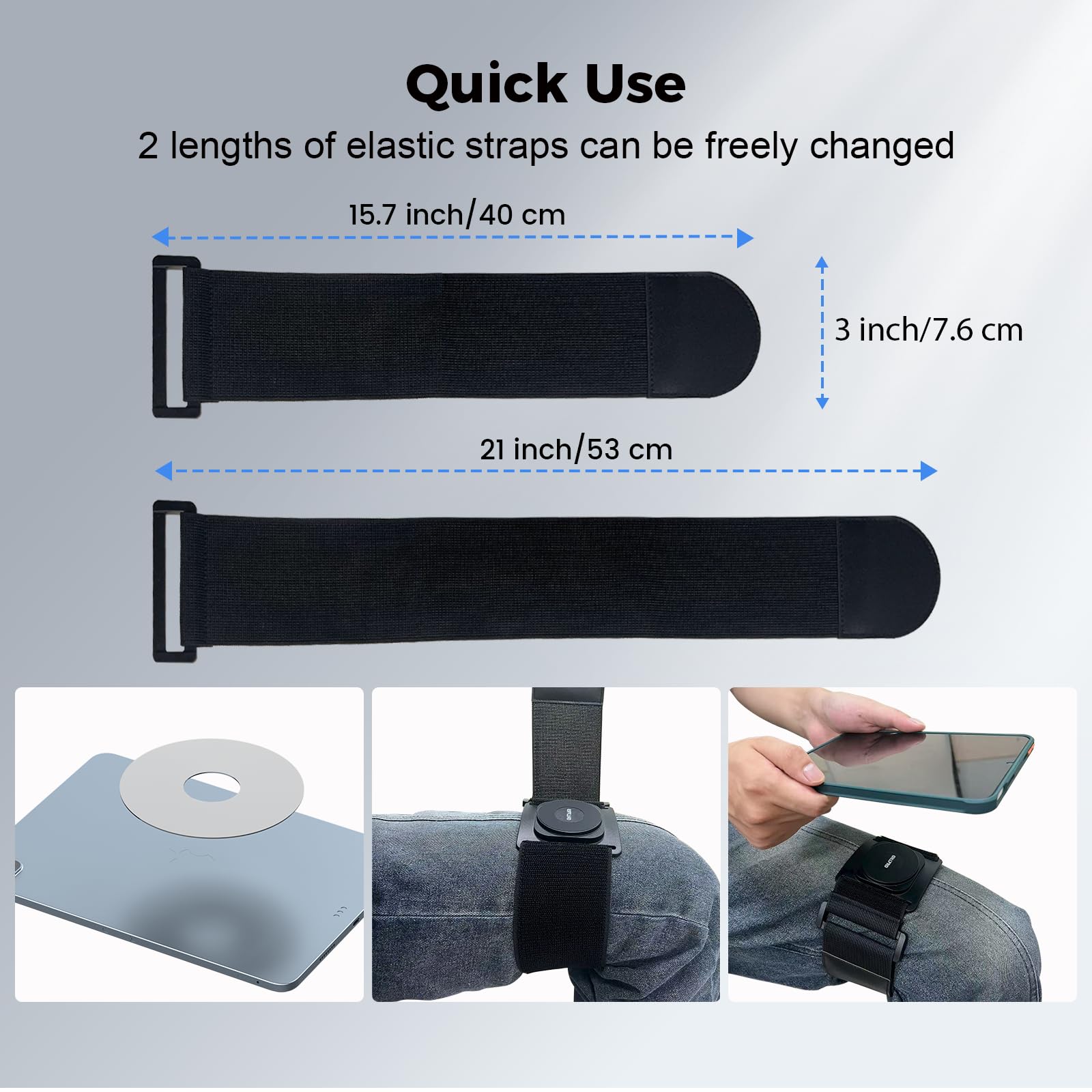 OHLPRO Support de tablette de pilote, support magnétique pour la jambe, support universel pour tablette, compatible avec iPad Pro Mini Air, iPhone, Kindle, Galaxy Tab et la plupart des tablettes