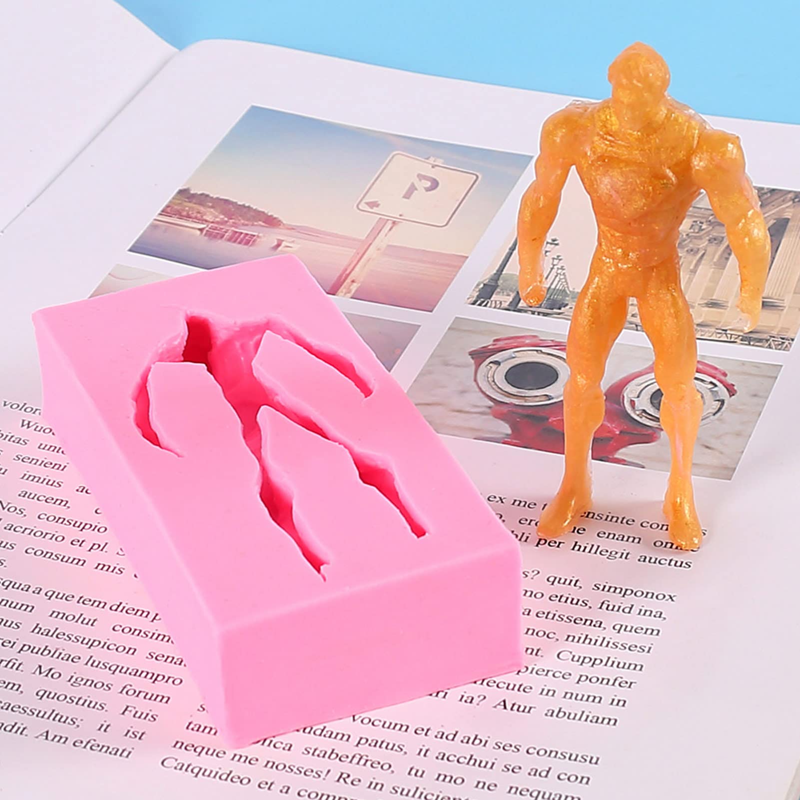 3D Body Shape Silicone Mold, Silicone Figure Moulds Male Body Silicone Mold Body Shape Candle Mould for DIY Craft Cake Decoration - Image 2