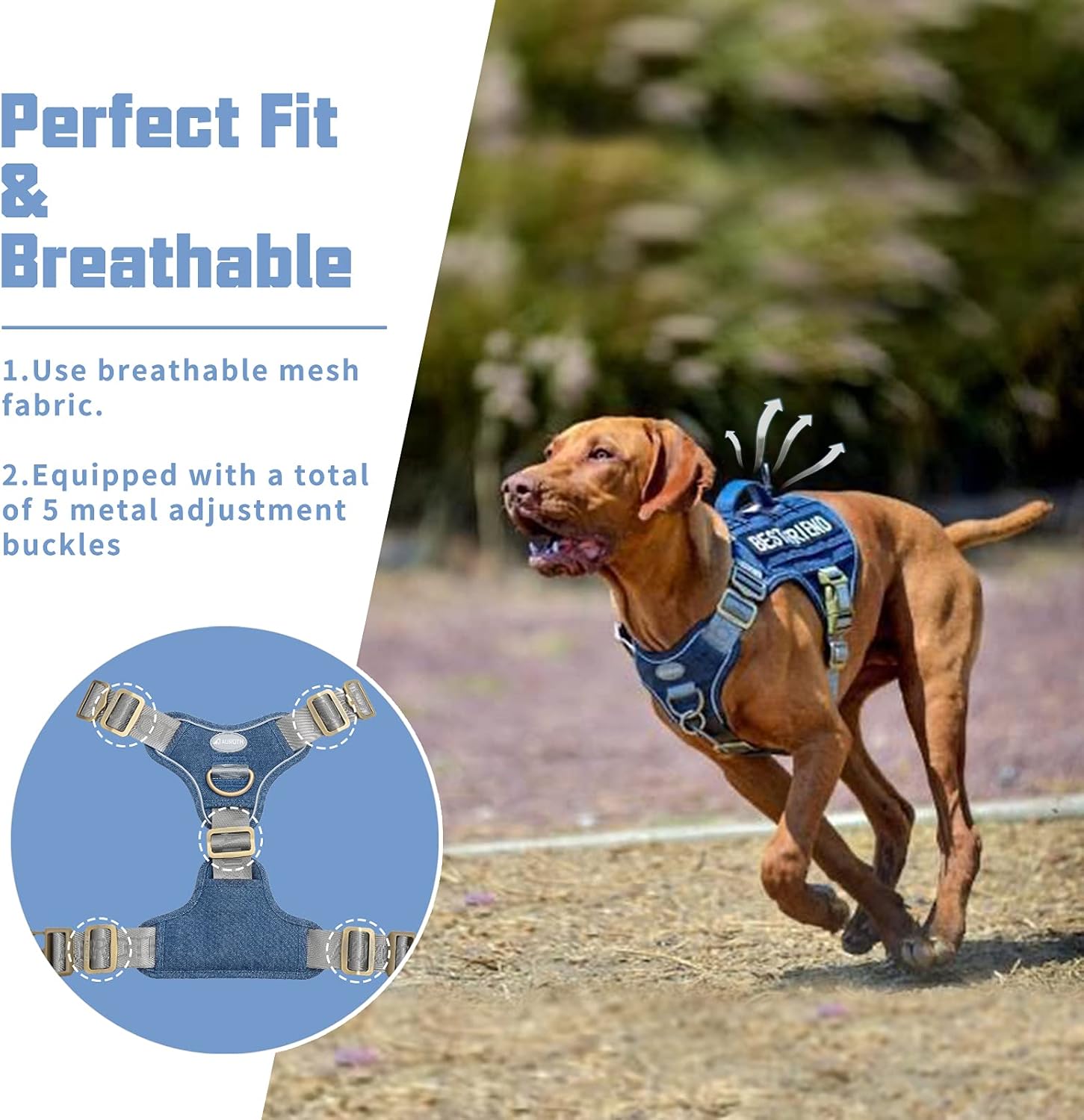 Buy AUROTH Tactical Dog Harness with Handle, Dog Harness for Large