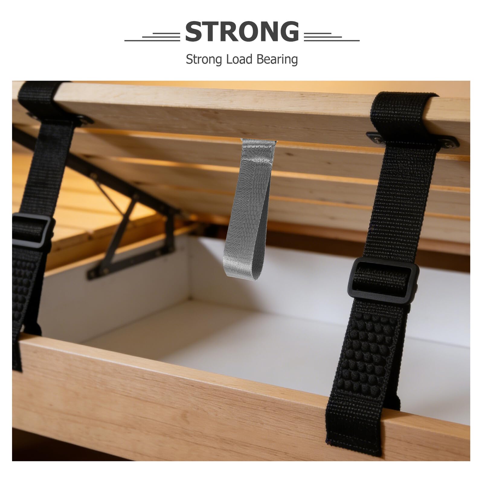 Correa de Cama Elevable de Poliéster Grueso 16 Cm para Cama Almacenamiento, Correa de Tracción Segura para Levantar Colchón, Compatible Muebles de Madera y Metal, Uso Doméstico