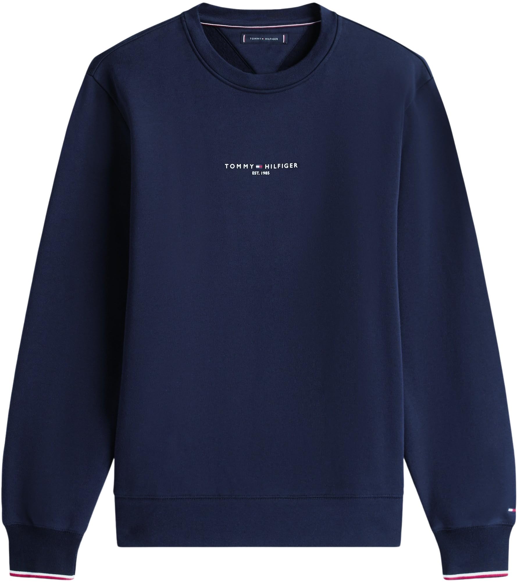 Tommy Hilfiger Small Tommy Logo Crewneck Mw0mw37471 Sweat-Shirt à Enfiler Homme (Lot de 1)