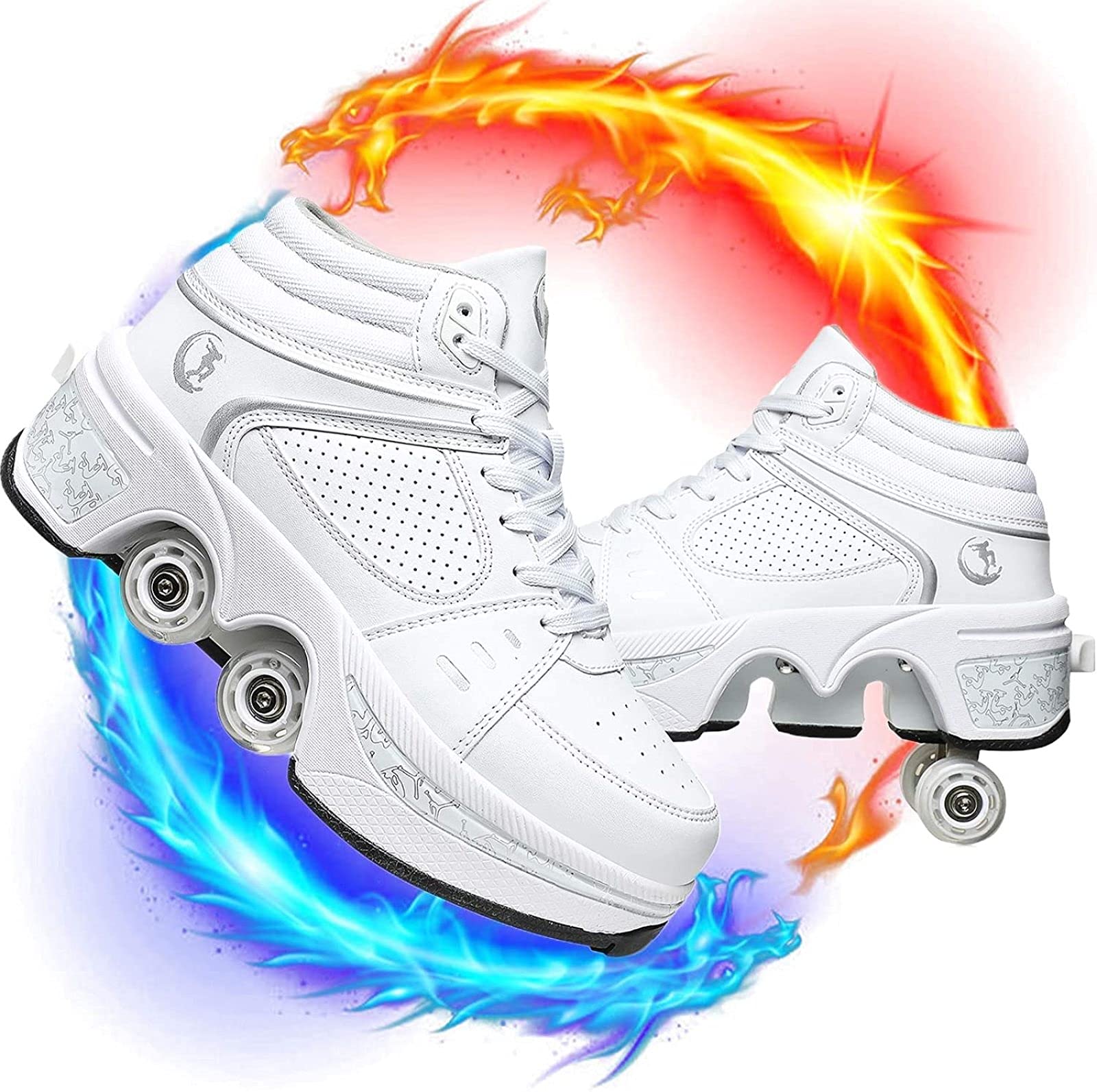 Rollschuhe, 2-in-1-mehrzweck-schuhe Quad Roller Skates, Roller Erwachsene Skates,41