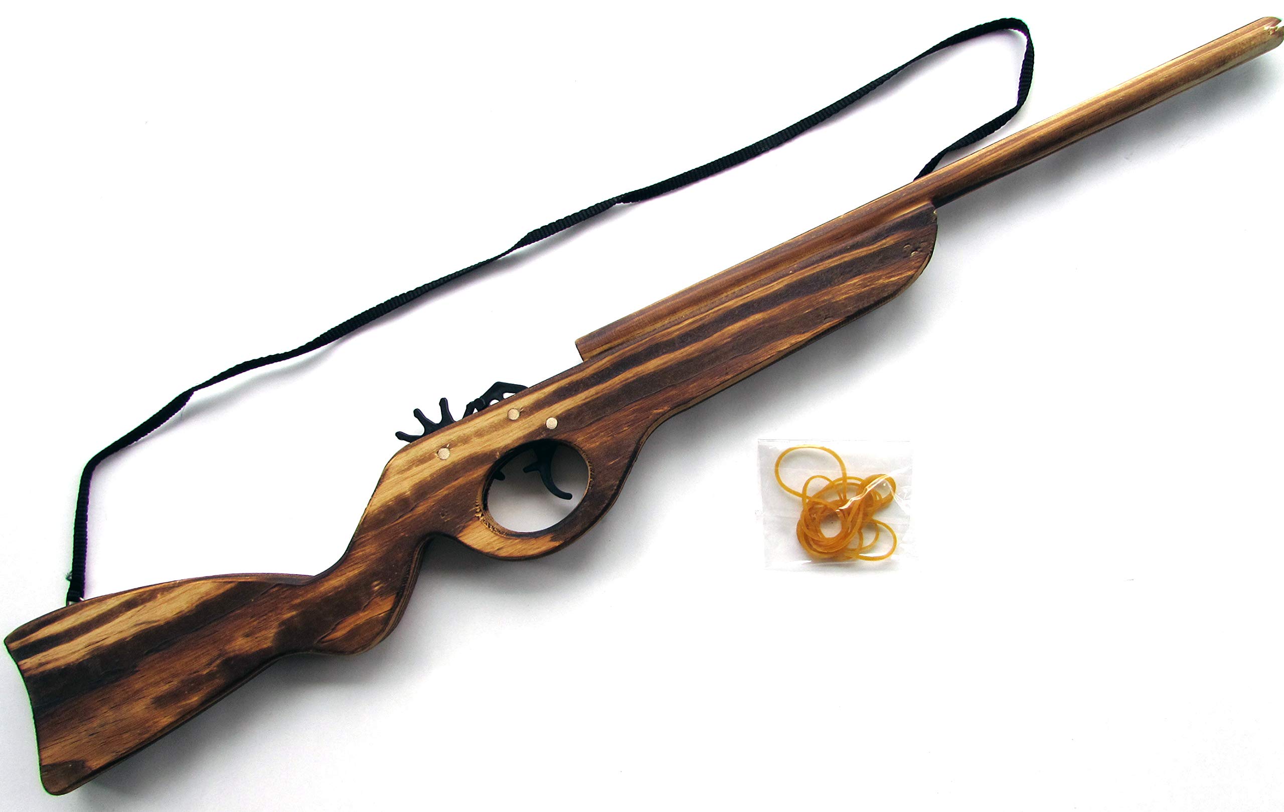 Amazon | 12連発 輪ゴムライフル 連射可能 木製ライフル 説明書付き