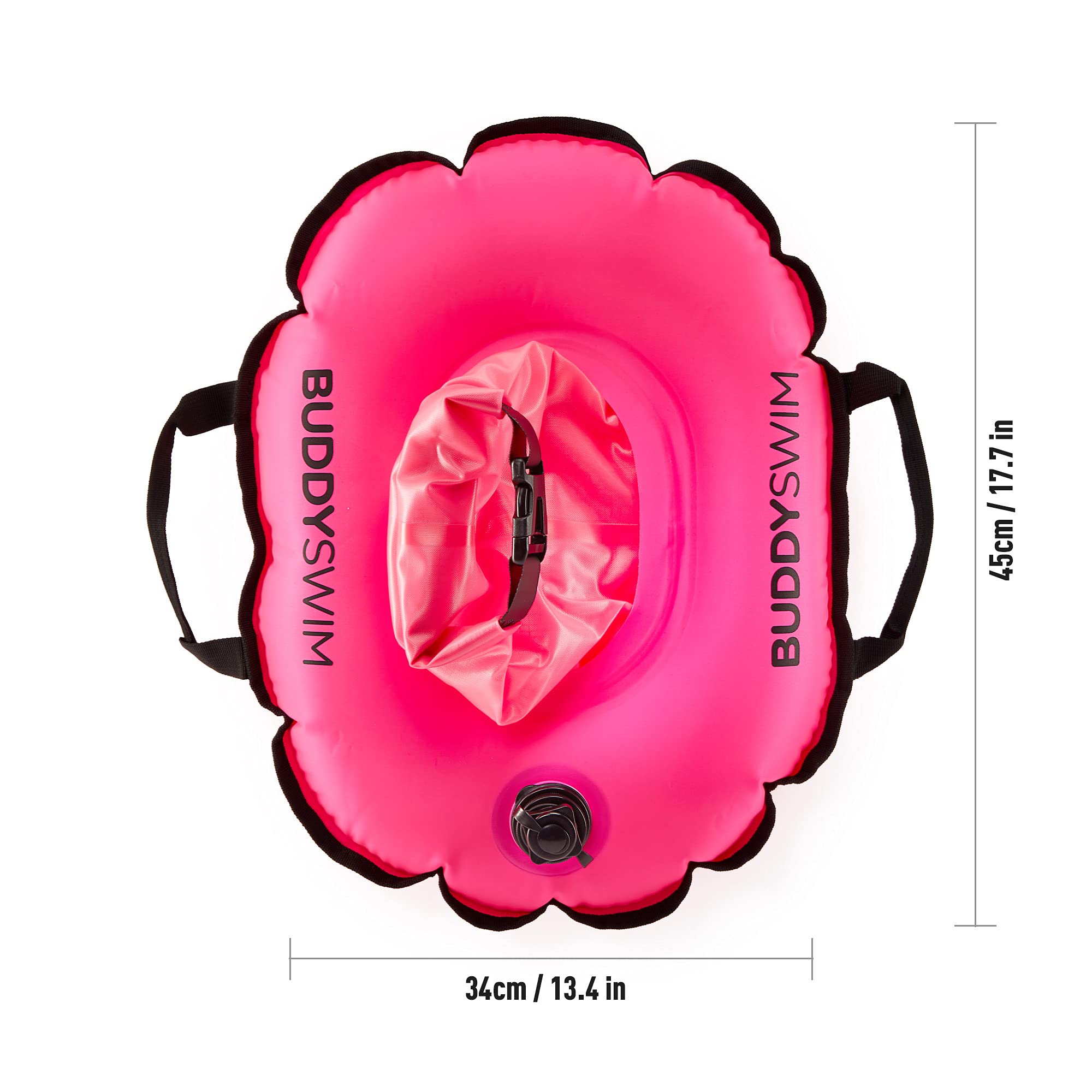 Hydrastation 10 L Open Water Schwimmboje mit zentraler wasserdichter Tasche für einfachen Zugriff auf Ihre Habseligkeiten zu speichern. Inklusive wasserdichter Handytasche