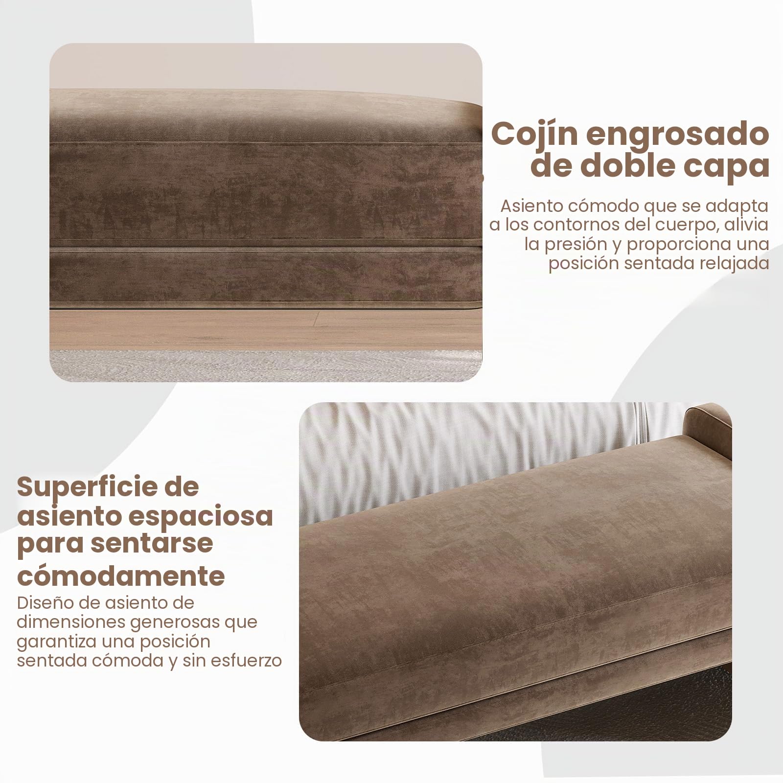 Guyii Zapatero banco acolchado para dormitorio y pasillo, elegante banco para pasillo como banco de zapatos, moderno mueble de pasillo para sentarse y guardar