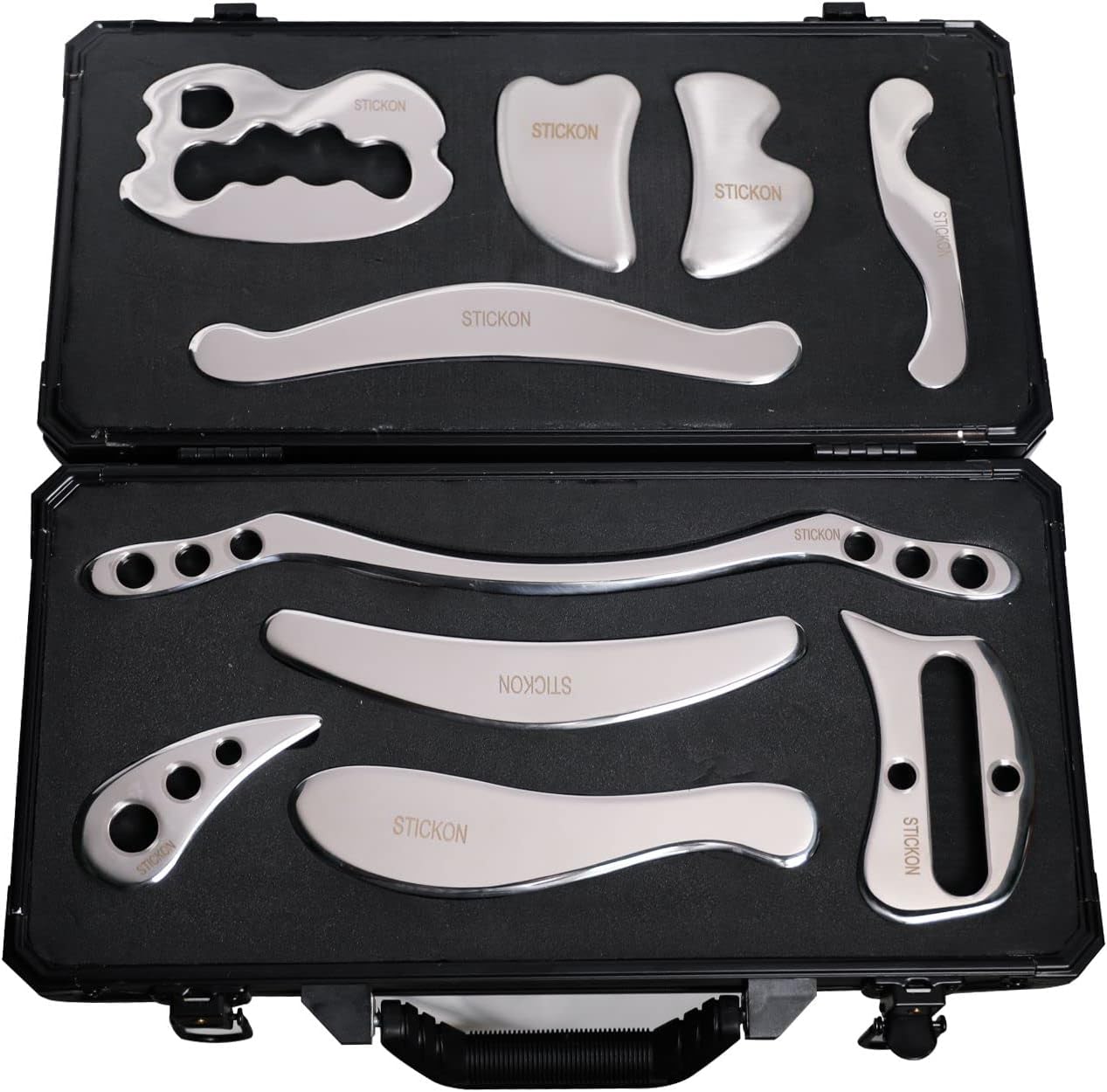 STICKON Stainless Steel Gua Sha Muscle Scraper Tools Set, Scraping Massage Tool,Massage Scraper Tool IASTM Tools Great Soft Tissue Mobilization Tool (taoM Shape)