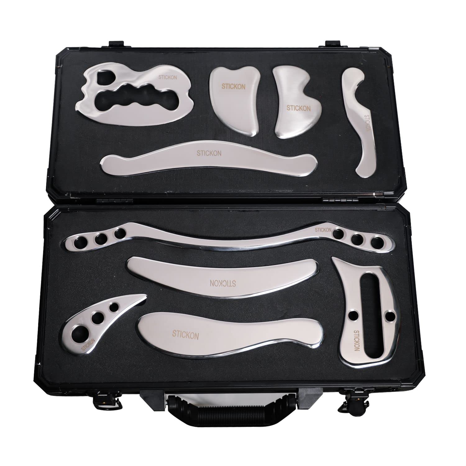 Zestaw narzędzi do masażu Gua Sha ze stali nierdzewnej - STICKON IASTM Tools świetne narzędzie do mobilności tkanek miękkich (STICKON-26)