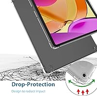 Vista 7 de Zeking Funda para tablet Yaxa Fire Max 11, esquinas reforzadas transparentes transparentes de poliuretano termoplástico (TPU) para tableta Yaxa