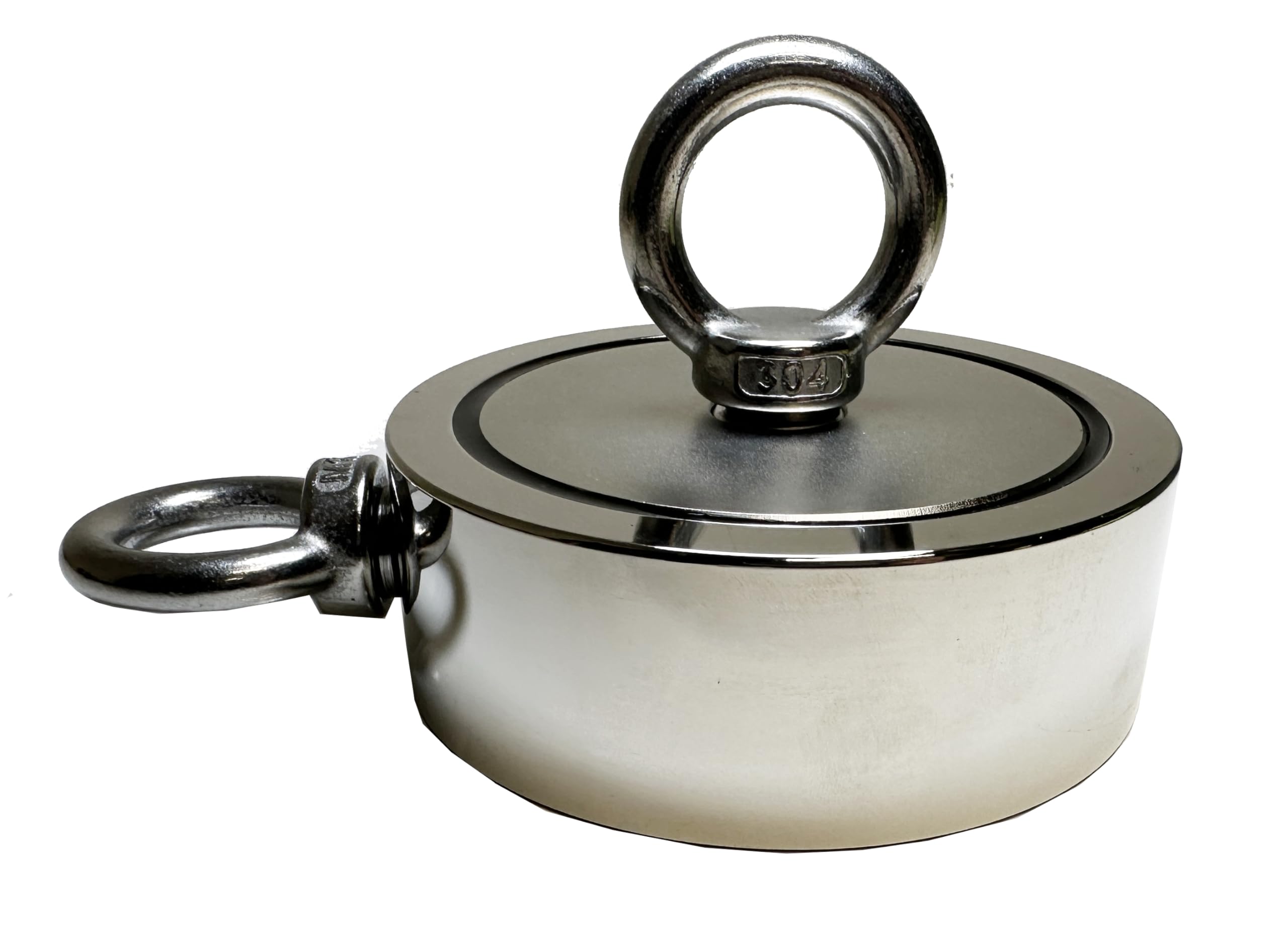 AIMANT NÉODYME BULLDOG DOUBLE FACE 1100KG + CORDE RENFORCÉE 30M (8MM) + COLLE - Aimant Pêche Puissant - Pêche Magnétique