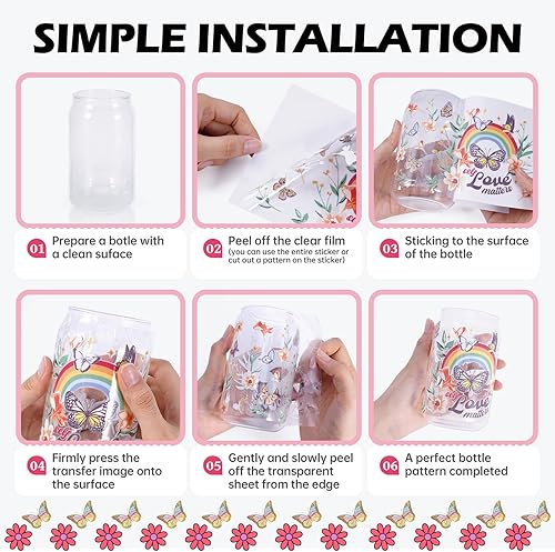 Miniatura 7 de Envolturas para tazas con protección UV DTF de la Biblia, 30 hojas de frases inspiradoras cristianas, calcomanías de DTF UV para botella de agua de