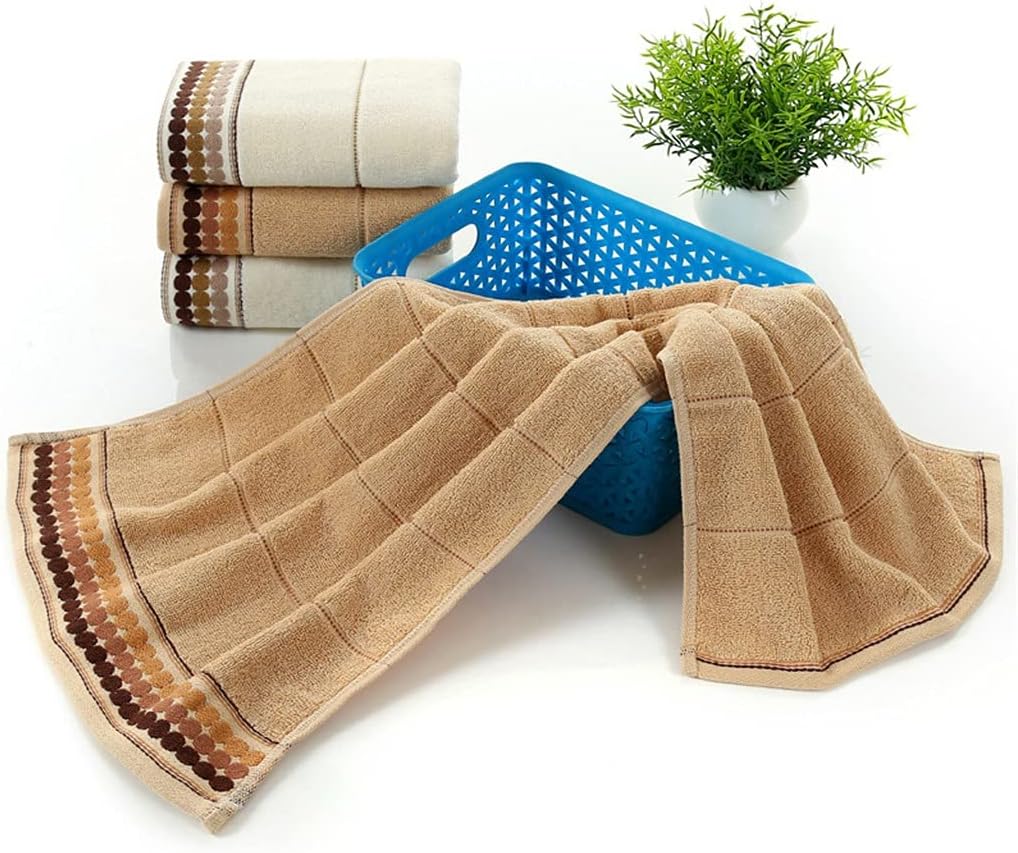 2 / Pcs Soft Cotton Face Towel for Adults Women Men Kids Bathroom Hand Towels Turban for Drying (Color: A, Size: 3575CM(2pcs)) (B 13.8 x 29.5 inches (35 x 75 cm) (2 pcs))