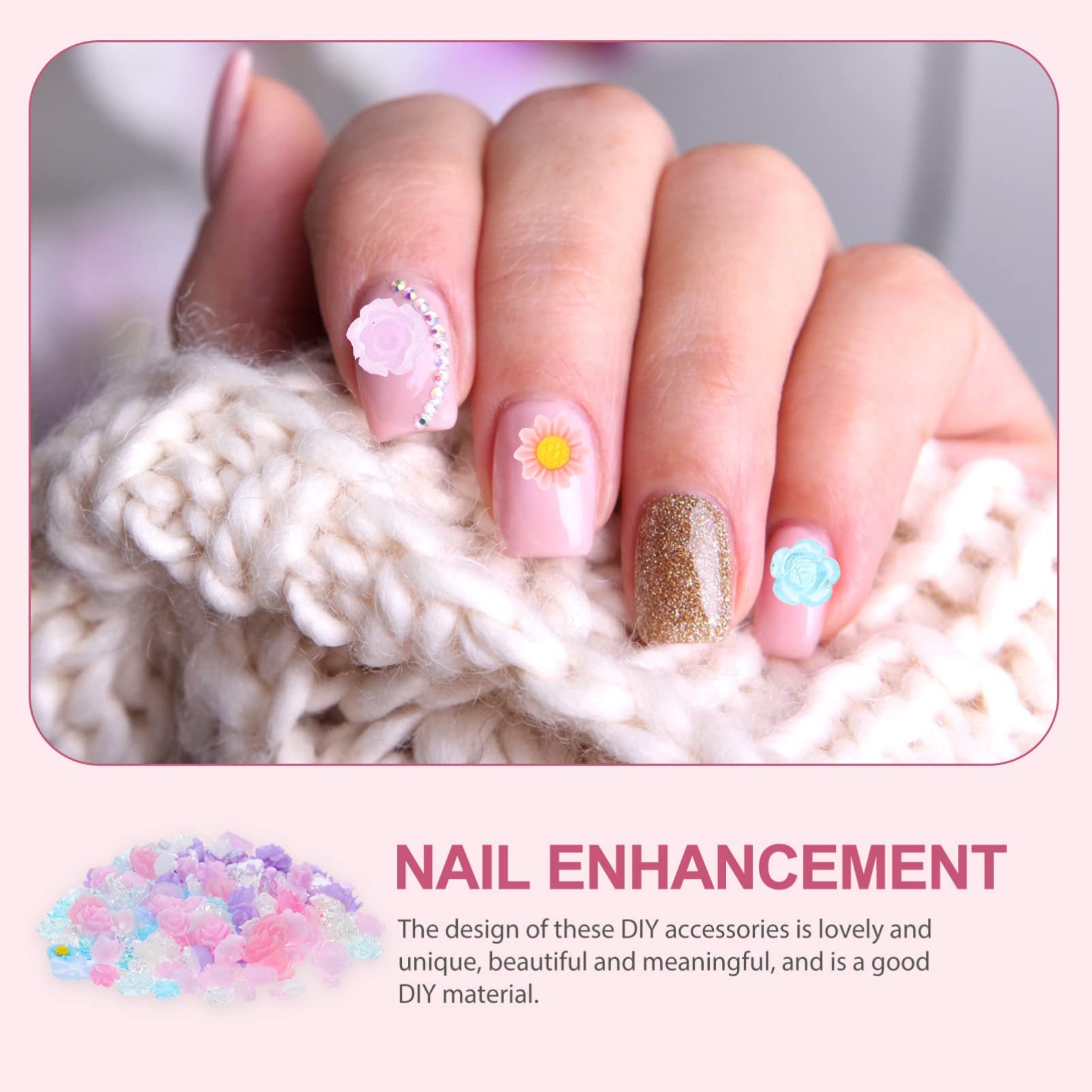 minkissy Set Di 3 Perline in Resina A Forma Di Fiore Di Rosa Con Retro Piatto Ciondoli Decorativi Per Manicure A Forma Di Pipistrello Per Gioielli Di Nail Art