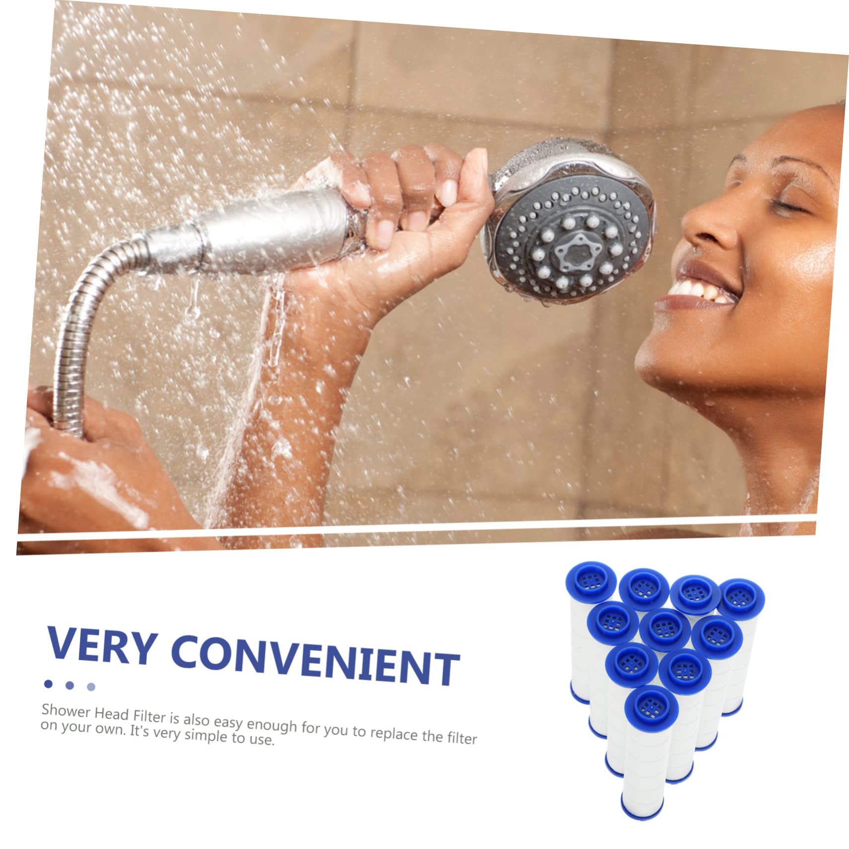 Cabilock Filtro De Repuesto para Ducha De Filtro De Algodón PP Engrosado Filtración Efectiva De Impurezas para Baño Herramienta De Filtración para Agua Limpia 10 Piezas X 4