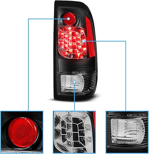 Miniatura 3 de AmeriLite Para Chevy Cobalt JDM Proyector LED Negro Luz de Repuesto Lado Izquierdo y Derecho con Enchufe de Bombilla Incandescente Incluido