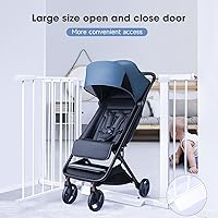 Vista 3 de (85-100 pulgadas de ancho) Puerta grande para bebés para escaleras, puertas, puerta de bebé extra ancha para interiores, metal, puertas de perro