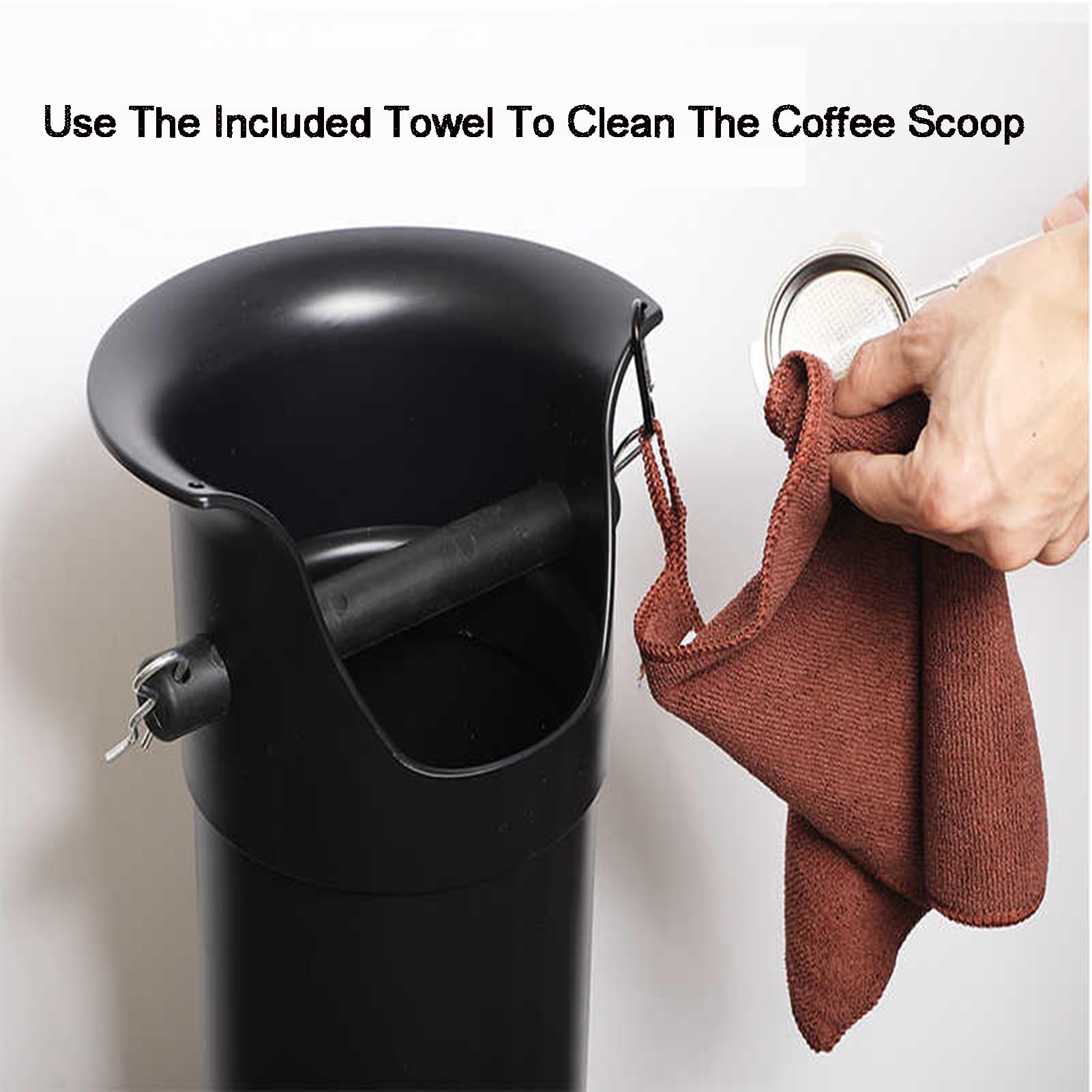 Pojemnik Na Zmieloną Kawę Espresso, Akcesoria Do Espresso Knock Box, Do Kawiarni Barista(Black)