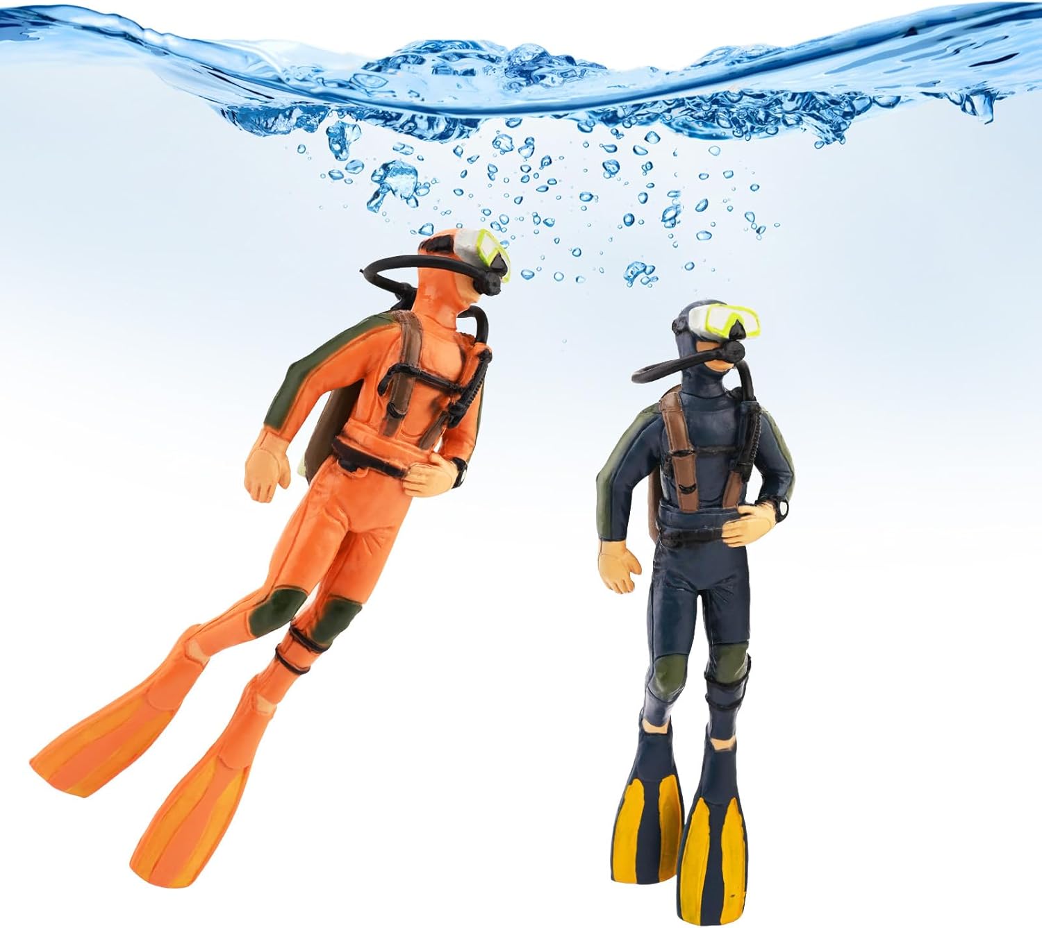 2 Pack Fish Tank Decorations Little Diver Decorative Ornament Floating Pendant for Creative Fish Tank Accessories, Aquarium Decorations, Marine Landscaping