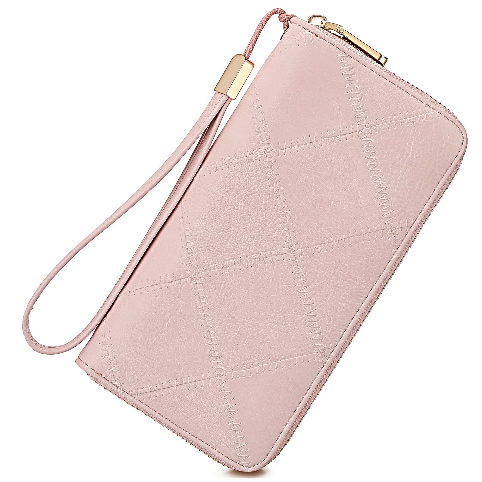 SENDEFN Purses for Women RFID Protection Leather Womens Wallet Large Capacity Long Clutch Purse with Wristlet