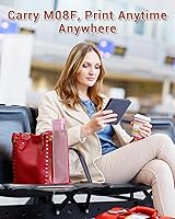 Vista 8 de Phomemo Impresoras portátiles inalámbricas para viajes, M08F impresora térmica Bluetooth compatible con papel tamaño carta de EE.UU. de 8.5"x11