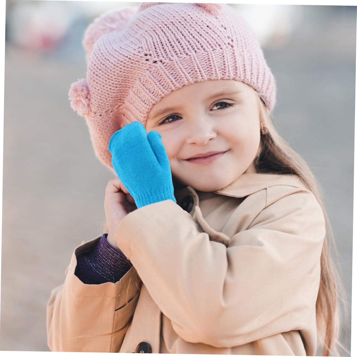 SECFOU Boy Girl Mittens for Toddlers Soft Warm Knitted Gloves for Cold Weather Comfortable for Everyday Use