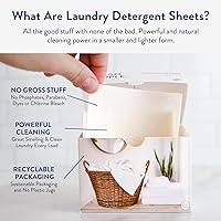 Vista 5 de The Clean People Hojas de detergente para ropa sin fragancia - Jabón para lavar - Ultra concentrado, embalaje reciclable, combate manchas - Sin