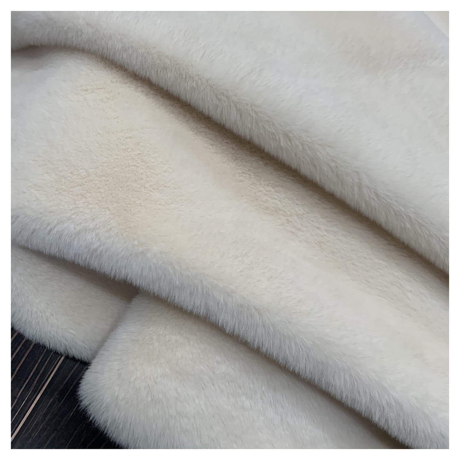 Generic Stoff, Plüsch Stoff Weich Verdicken Plüsch Stoff Zum Nähen Kleidung Schal Sofa/Beige H/160 * 100Cm