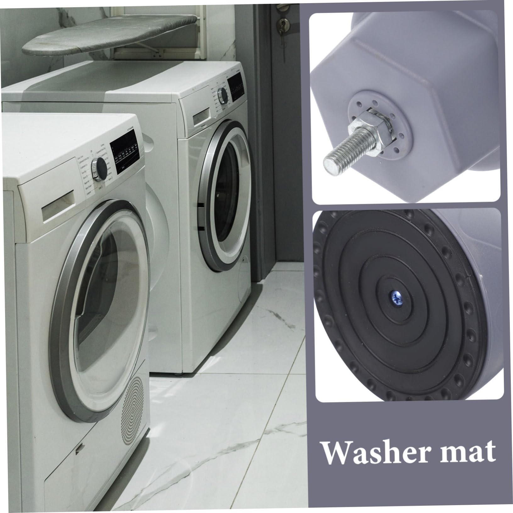Homoyoyo 4stücke Waschmaschinenpads Anti-vibration Anti-rutsch-matte Für Waschmaschine Und Trockner Fußmatte Und Stoßdämpfend