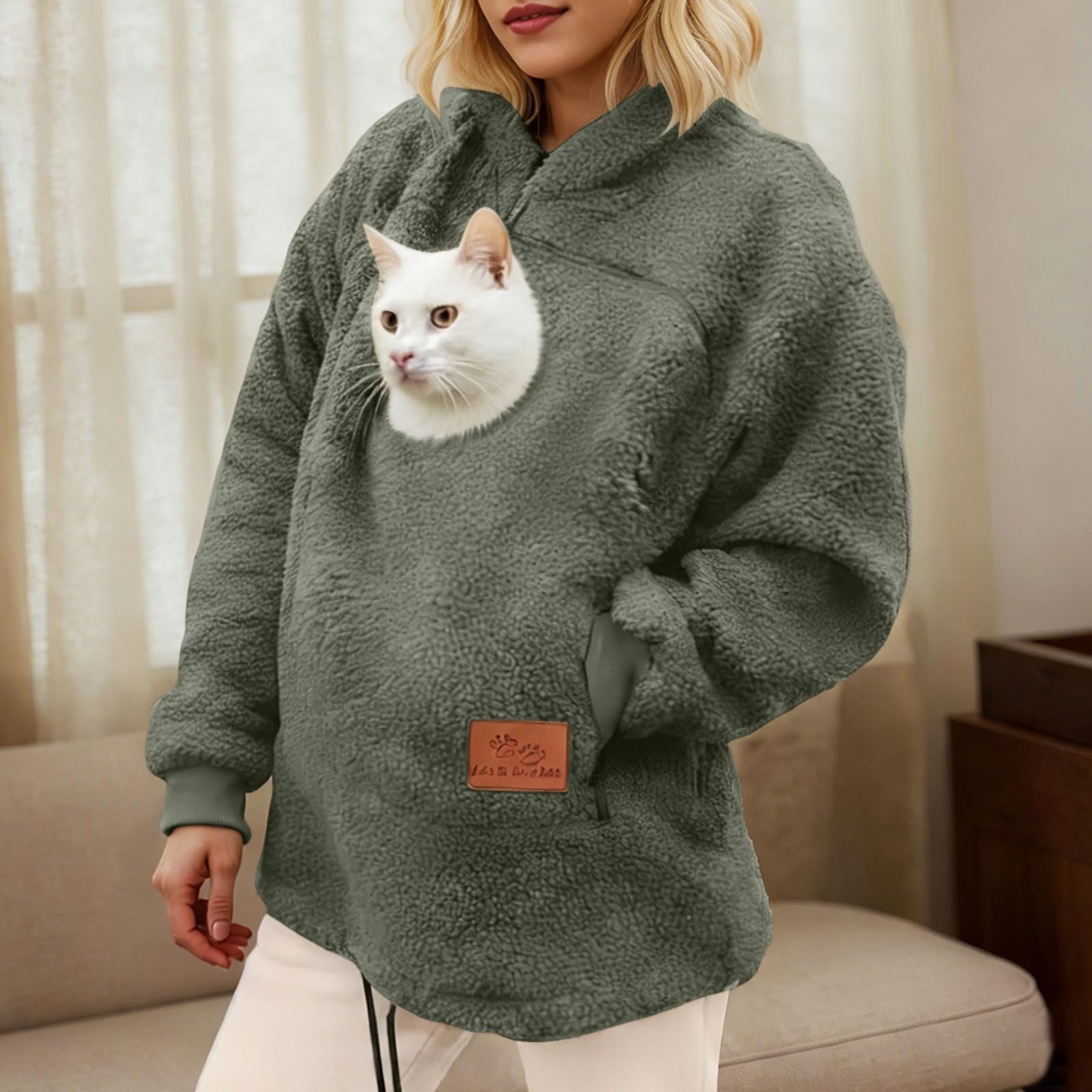 Sudadera con capucha para mujer, algodón, sudadera, holgada, holgada, deportiva, suave, cómoda, ligera, transpirable, ocio, diario, cálido, A82