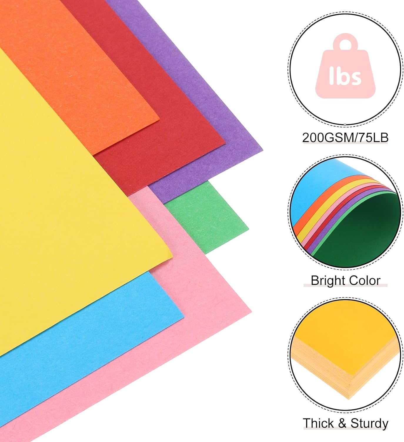 MECCANIXITY 30 Sheets Golden Cardstock 20" x 15", 200gsm/75lb Thick Card Stock Printer Paper for Crafts, Invitations, Card Making, Scrapbooking, Drawing