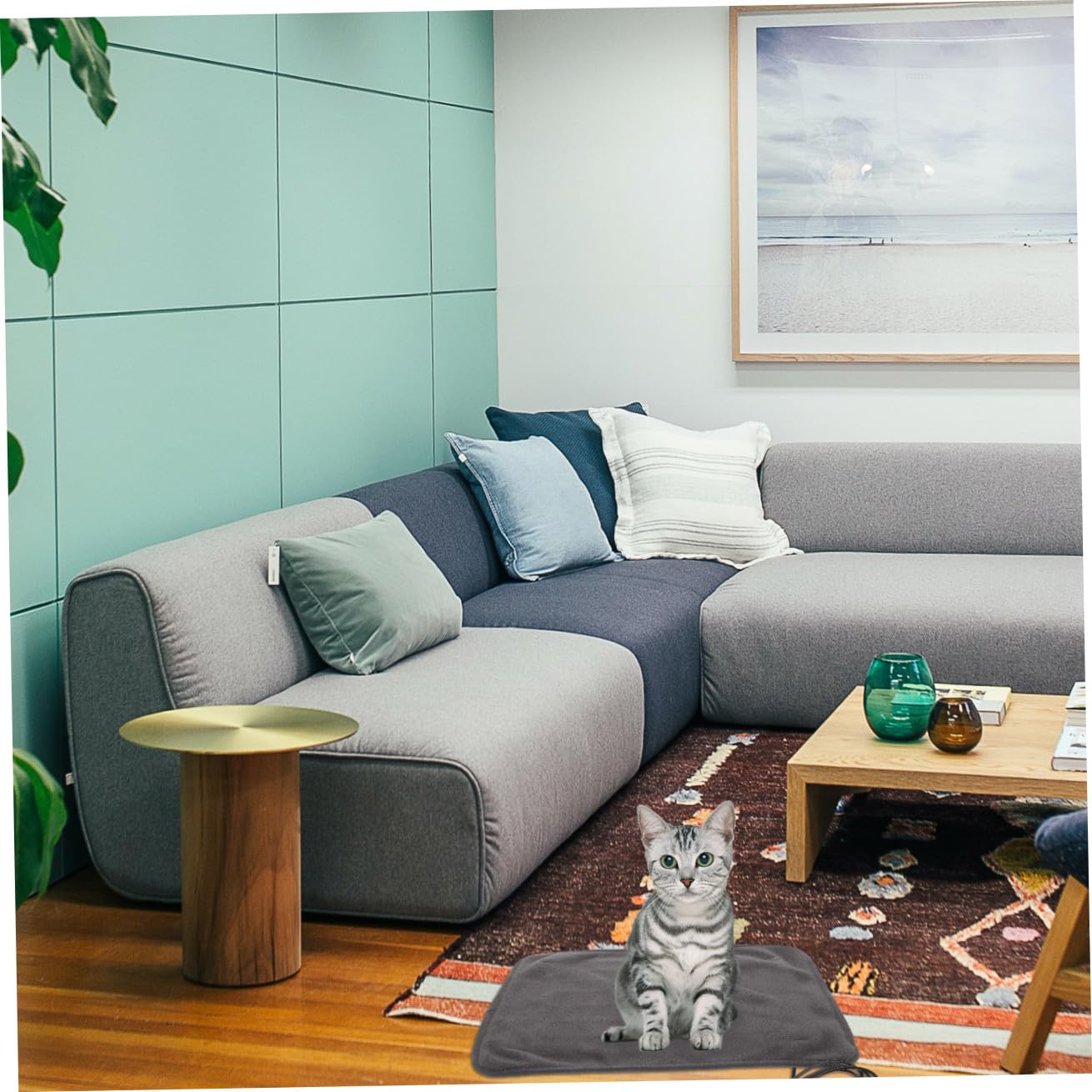 Toyvian Tapis Chauffant USB pour Chats et Chiens, Réglable, Polyester
