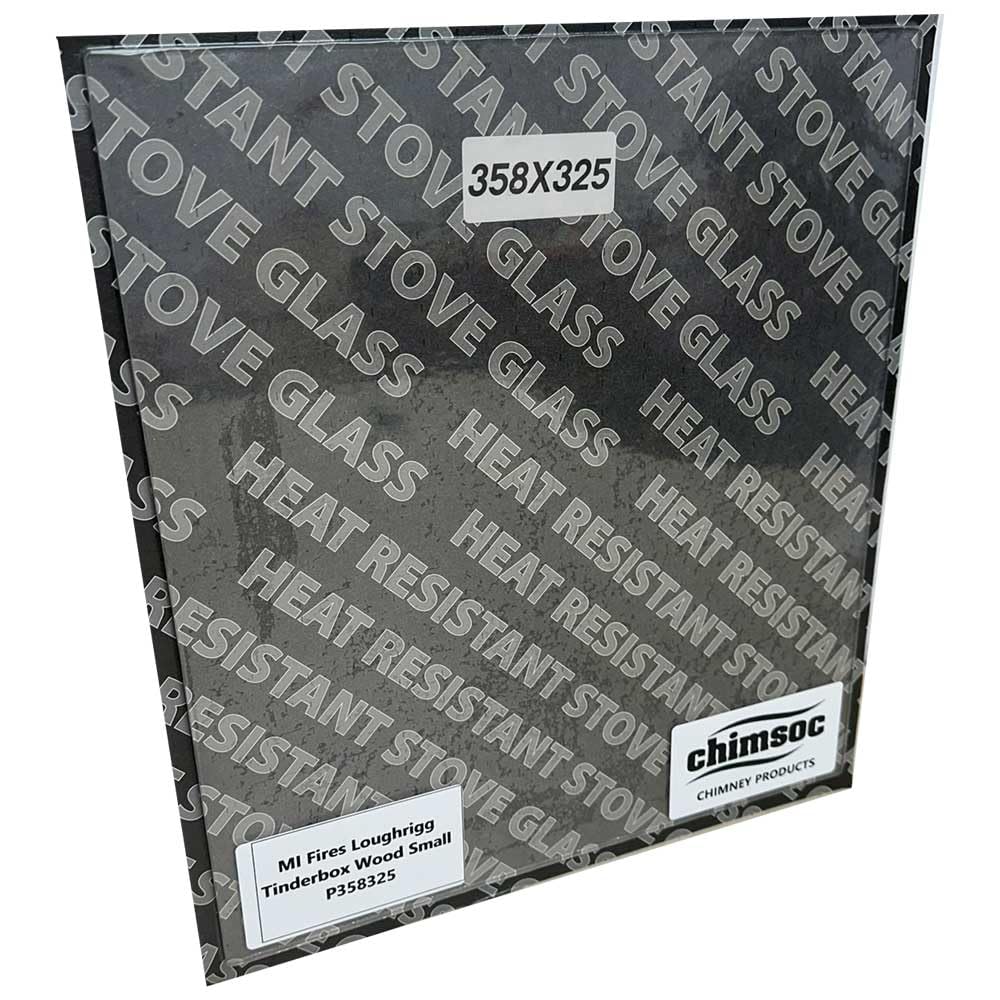 Chimsoc Clear Replacement Stove Glass - Mi Fires Loughrigg/Tinderbox Wood Small (358Mm X 325Mm Rectangular)