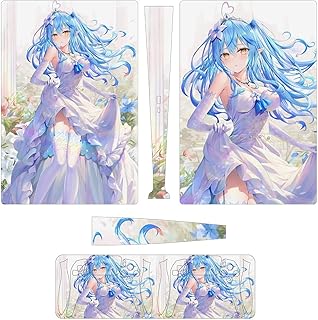 PS5ステッカー アニメ柄 VTuber 雪民 ゆきみん PlayStation 5/PS5 本体 コントローラー 保護用スキンシール デジタル・エディション専用 プレイステーション 5 保護ステッカー 保護カバー セット PS5 対応 交換用 薄型 散熱性 繰り返し貼り付け 色あせない 防汚 傷防止 可愛いアクセサリー