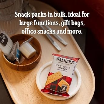 Walker's Shortbread Fingers, Pure Butter Shortbread Cookies, 1 Oz Snack Packs (Pack of 150)