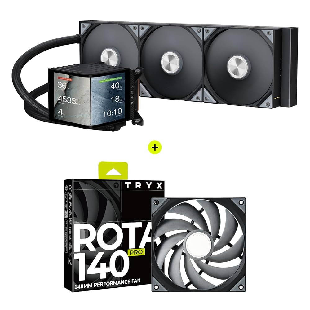 TRYX Panorama 360 AIO CPU クーラー Amazon.com: TRYX Panorama 360 Curved Screen 360mm AIO and