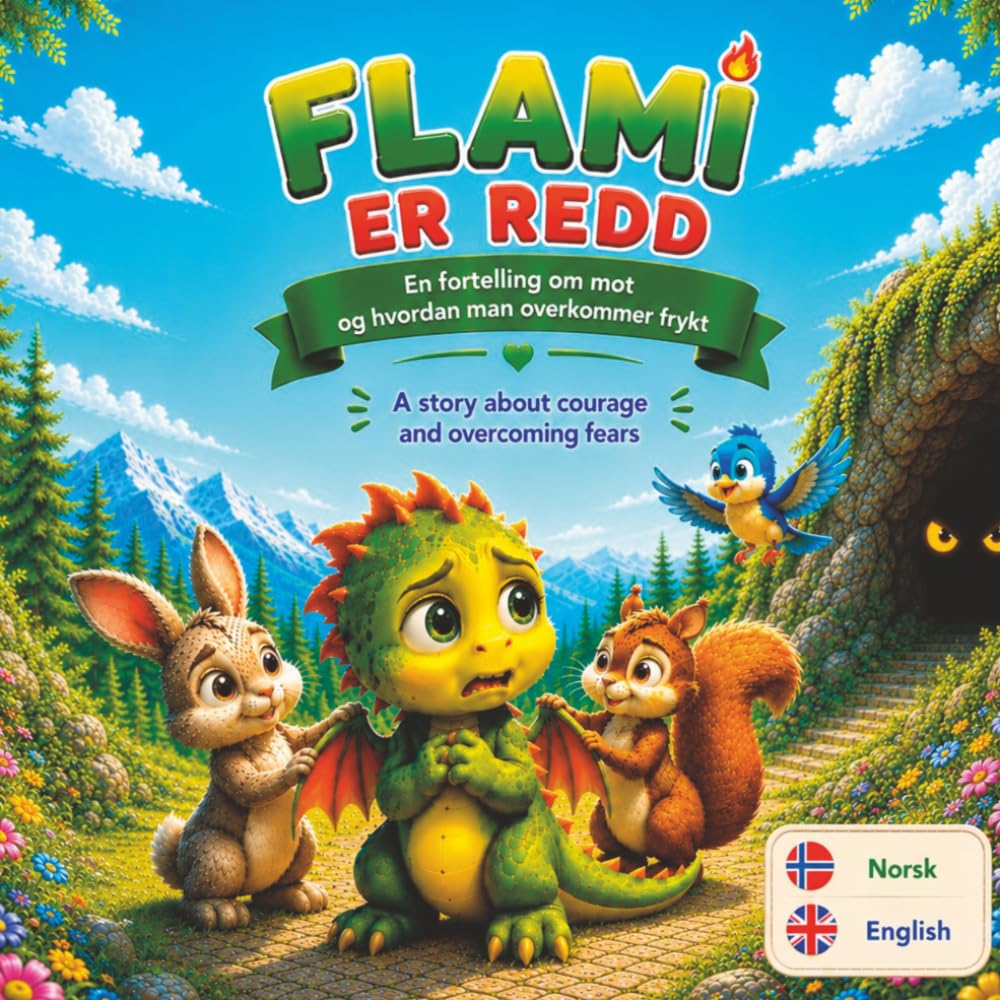 FLAMI ER REDD – Bilingual Edition: En varm tospråklig bildebok på norsk og engelsk om frykt, mot, følelser og selvtillit for barn 3–8 år (Flami Bilingual Adventures)