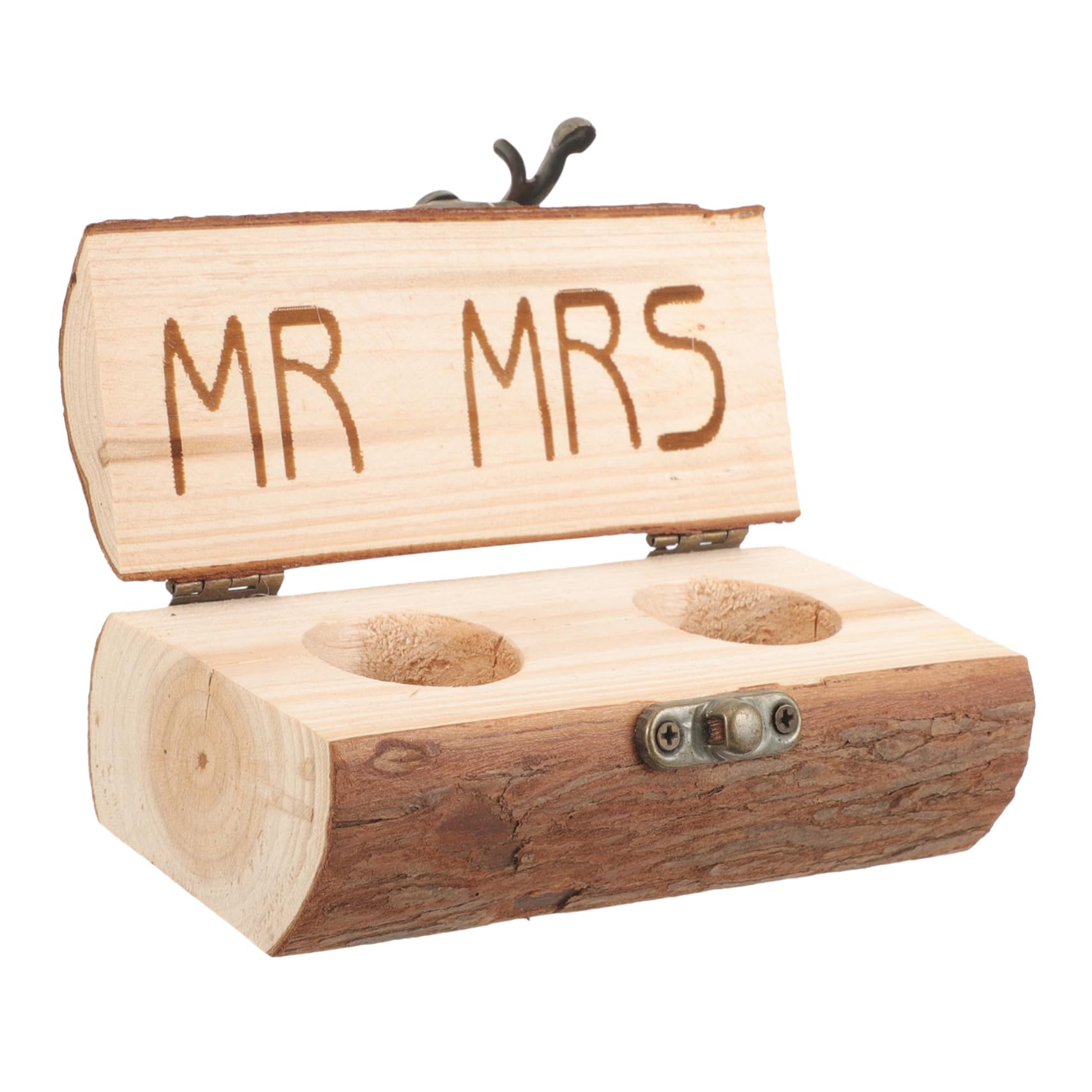 Beavorty Lot De 5 Boîtes À Alliances En Bois Pour Cérémonie Demande En Mariage Fiançailles Décoration De Mariage Rustique Étui De Rangement Pour Bijoux Porte-Alliances Étui À Bijoux