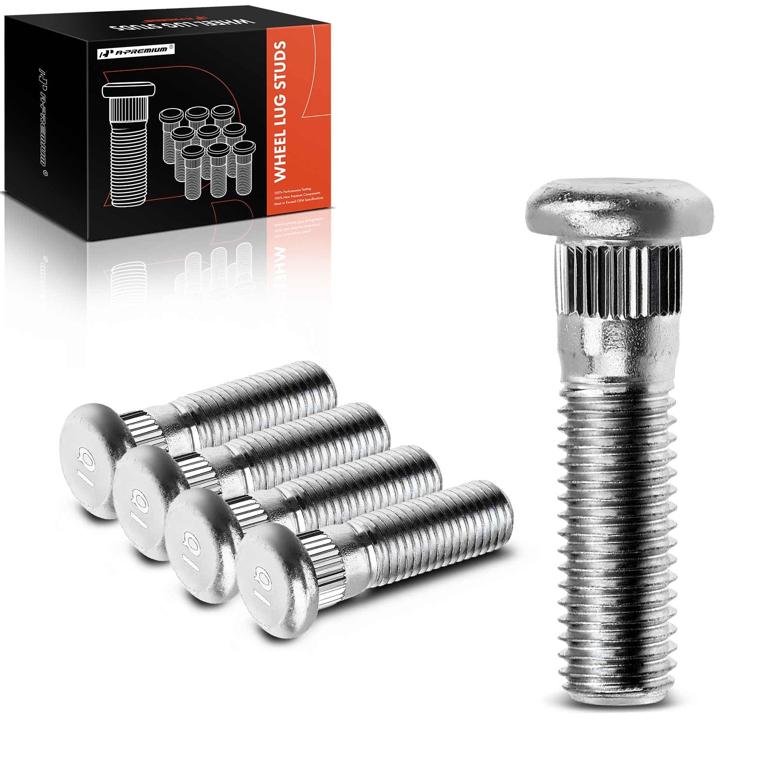 A-Premium 5Pcs M12-1.50 Wheel Studs Compatible with Honda CR-V, Civic, Accord, Pilot, Odyssey, HR-V, Crosstour & Acura RDX, TLX, TSX, TL, RL, NSX, CL, Legend & Isuzu Oasis