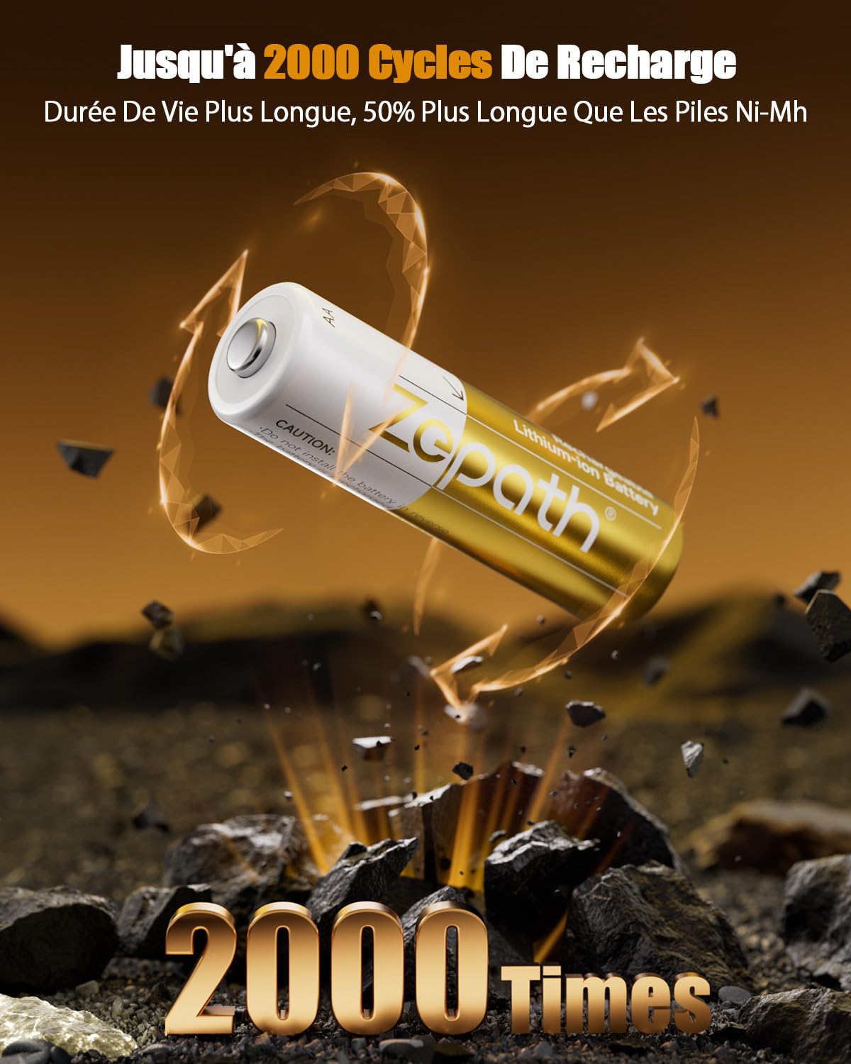 Pilas Rechargeable AA Lithium 8 Pack avec Chargeur,3600mWh 1.5V de Haute Capacité Batterie au Lithium AA,Batteries AA Rechargeables