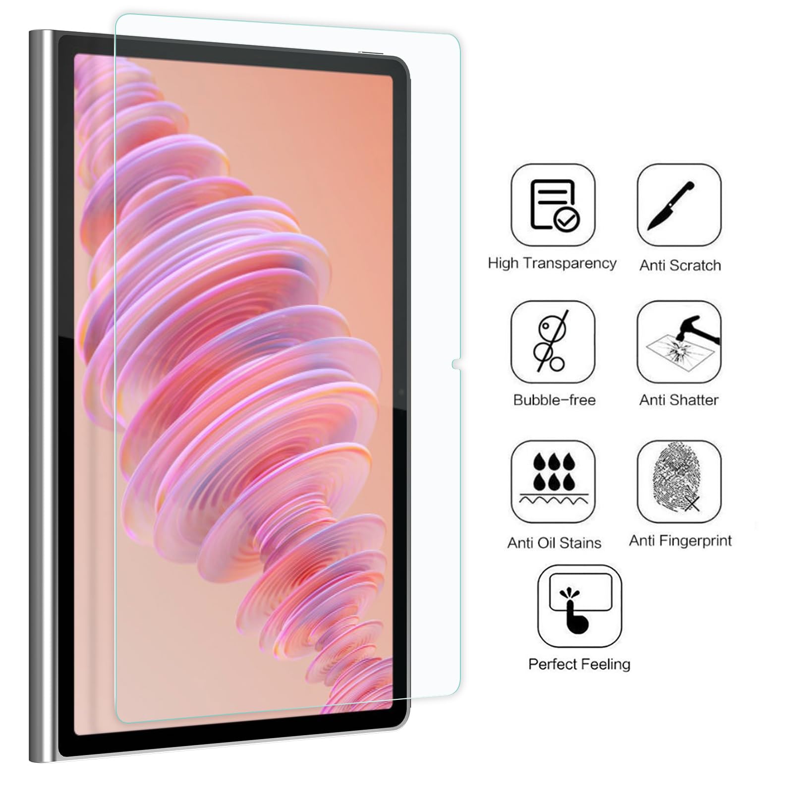 WD&CD 2 sztuki szkła hartowanego kompatybilnego z Lenovo Tab Plus 11,5", folia ochronna ze szkła hartowanego o wysokiej rozdzielczości, kompatybilna z Lenovo Tab Plus