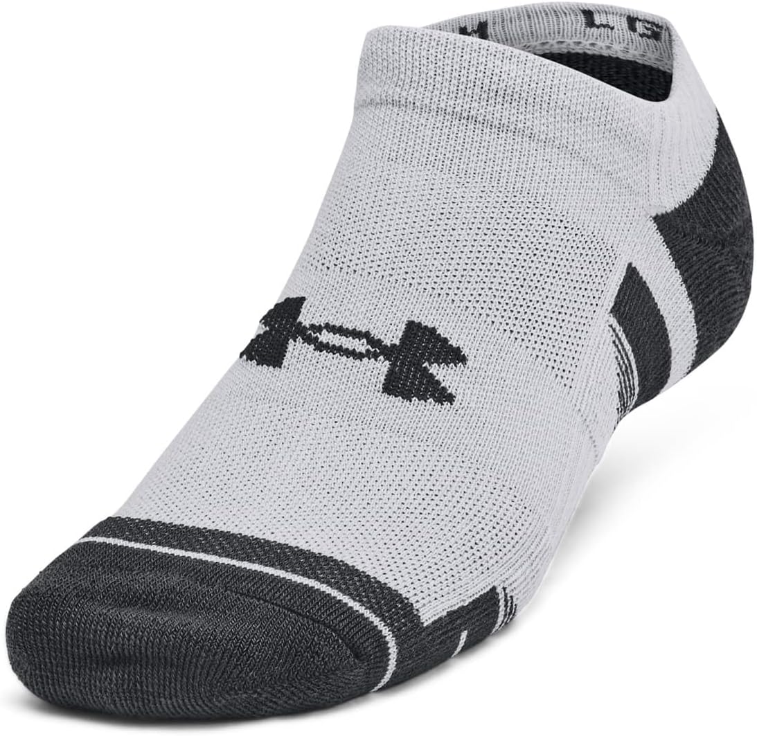 Under Armour 1386243-11-LG Unisex UA Perf Tech 6pk NS Mod Gray LG
