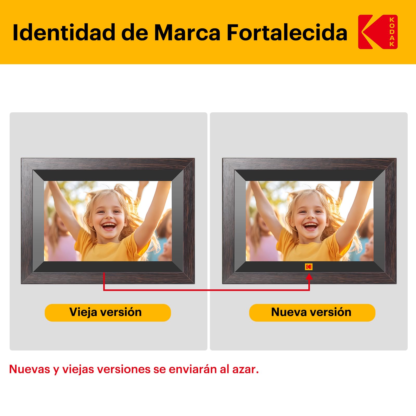 KODAK Marco de Fotos Digital WiFi 10.1 Pulgadas, Memoria Incorporada 32GB, Pantalla Táctil para HD 1280x800 IPS, Soporte Multilingüe, Rotación Automática, Compartir Instantáneamente Fotos y Videos