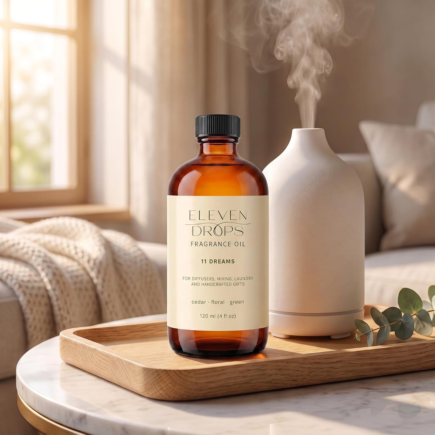 11 Dreams Fragrance Oil - Hotel-Inspired Diffuser Scent, Pet-Friendly, 4oz